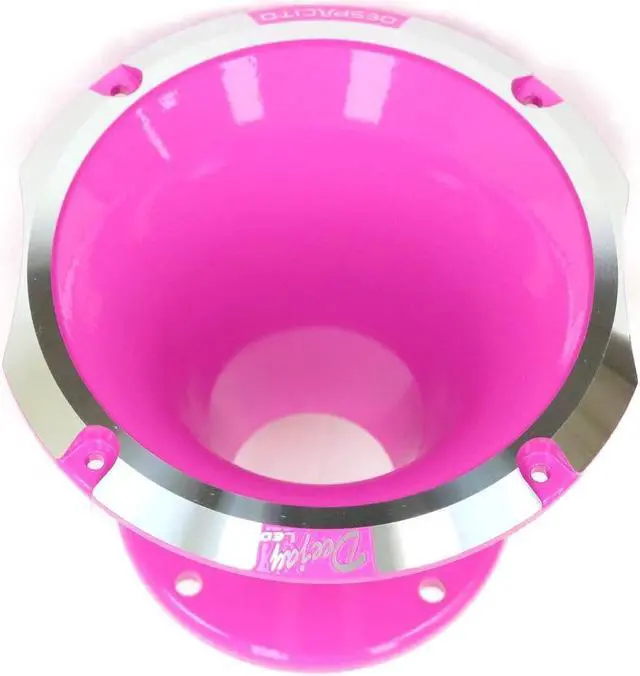 Alt view image 2 of 3 - Circular Despacito Aluminum Bolt-on High Frequency Horn Flare PINK with2-in Throat