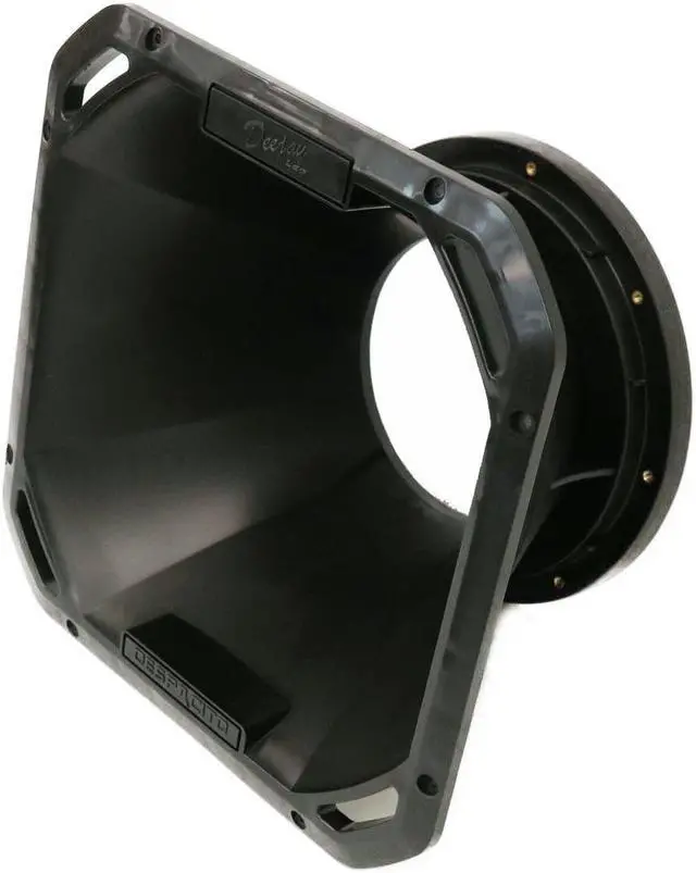 Alt view image 2 of 3 - 6.5-in Speaker Despacito Midrange Diffuser Horn with Exponential Flare in Black