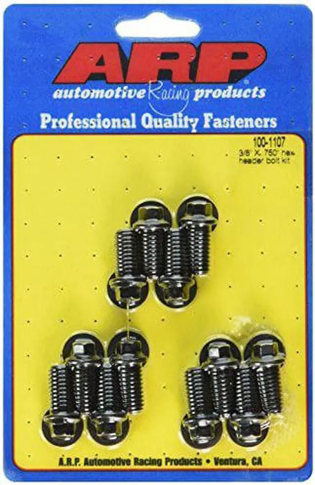 Alt view image 2 of 2 - ARP 1001107 Black Oxide 12-Point Header Bolts - Set of 12