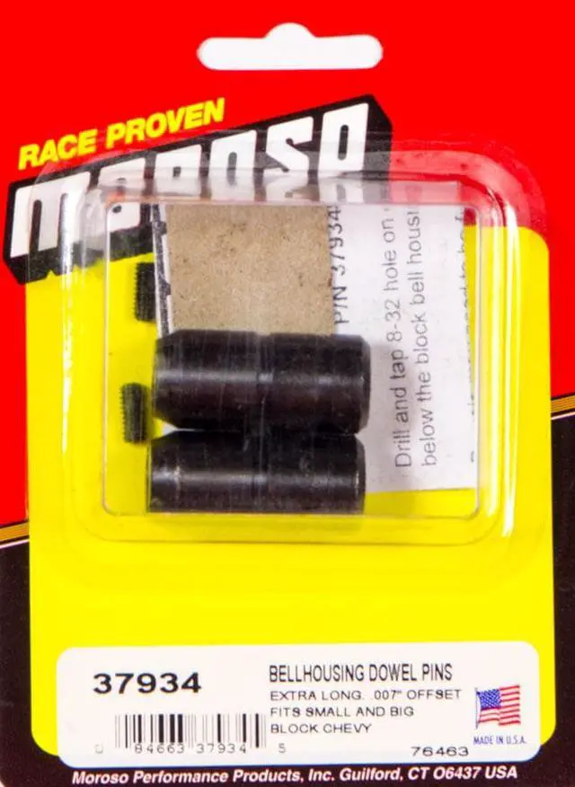 Alt view image 2 of 2 - Moroso 37934 0.007" Bellhousing Dowel Pin, Black