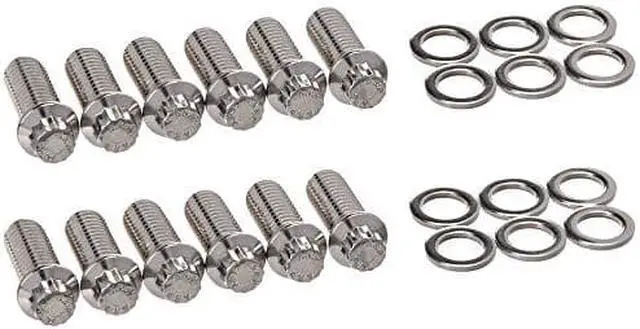 Alt view image 3 of 3 - ARP 4001209 Header Bolts With 12-Point Heads, Polished Stainless Steel, Set Of 12