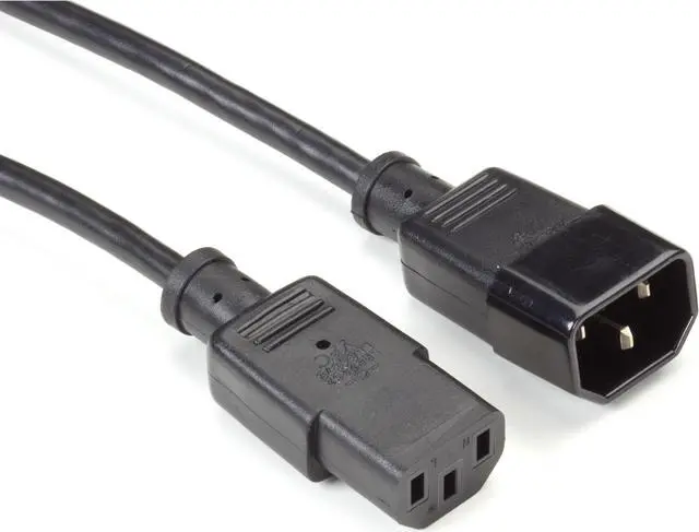Alt view image 5 of 11 - Black Box Extension Power Cord, IEC C13 to IEC C14, 2-ft. (0.6-m)