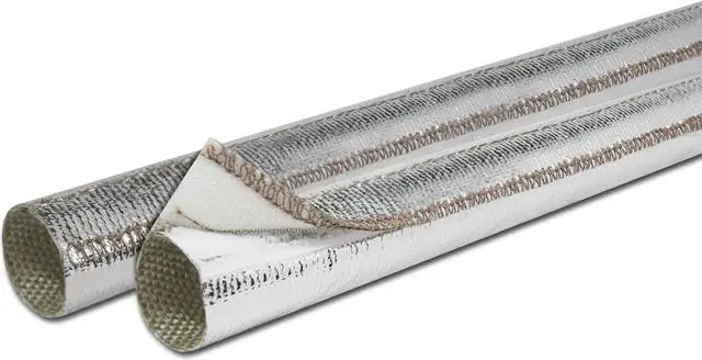 Alt view image 2 of 2 - Thermo-Tec 14030 Express Sleeve Aluminized Hose and Wire Protection, 3 x 1/2"- 1" I.D. , Silver