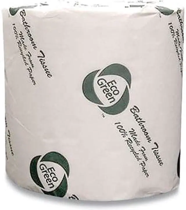 Alt view image 2 of 2 - EcoGreen Recycled Two-Ply Standard Toilet Paper 48 Rolls/Carton EBW680