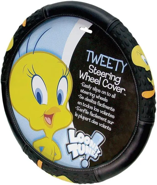 Alt view image 2 of 3 - Plasticolor 006454R01 Tweety Bird w/Attitude Car Truck SUV Steering Wheel Cover