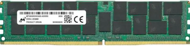 Alt view image 3 of 7 - Crucial 64GB DDR4 SDRAM Memory Module - For PC/Server, Workstation - 64 GB (1 x 64GB) - DDR4-3200/PC4-25600 DDR4 SDRAM - 3200 MHz Dual-rank Memory - CL22 - 1.20 V - ECC - 288-pin - LRDIMM - 3 Year War