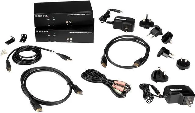 Alt view image 2 of 3 - Black Box KVX Series Dual-Head HDMI KVM Fiber Extenders KVXLCHF-200