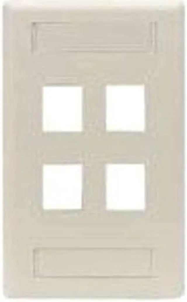 Alt view image 3 of 9 - Black Box GigaStation2 4 Socket Network Faceplate