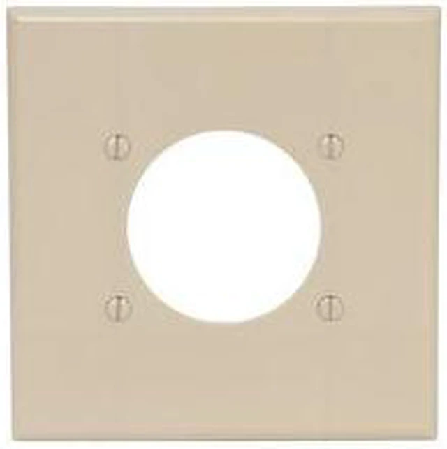 Alt view image 3 of 4 - Wall Plate Flush 2-Gang Ivory Leviton Mfg Standard Switch Plates 80526-I