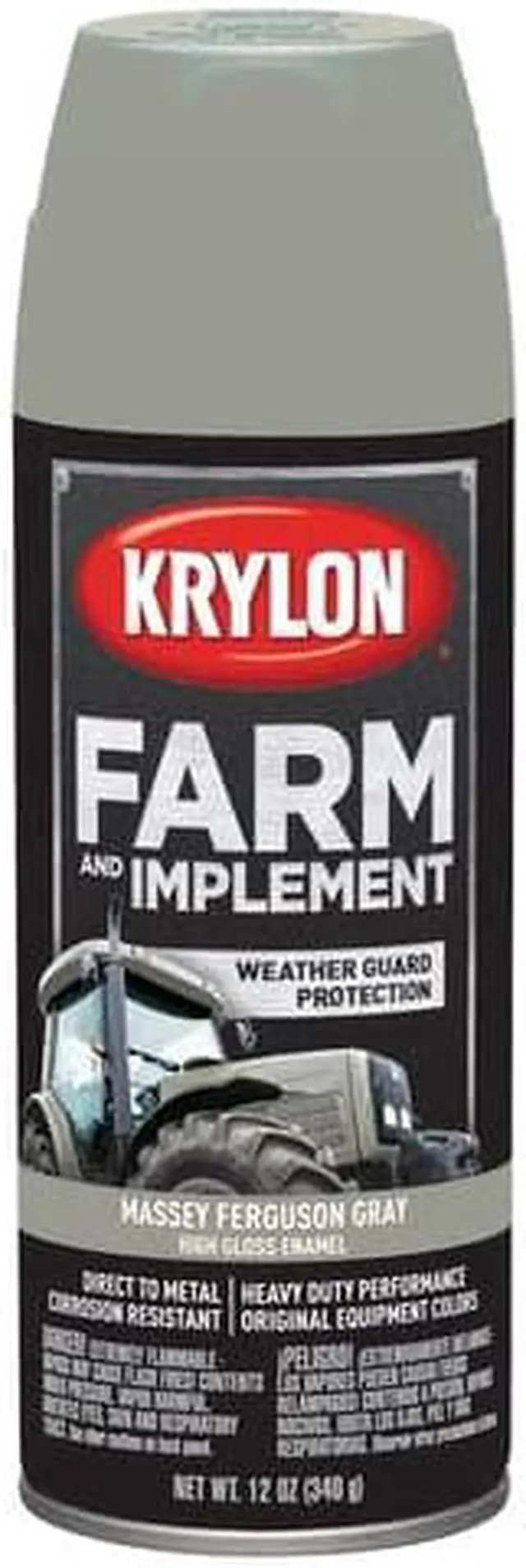 Alt view image 3 of 3 - Krylon 1938 Farm & Implement Paints Massey Ferguson Gray 12 oz.