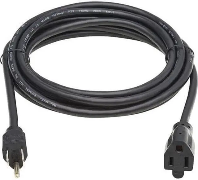Alt view image 2 of 12 - Tripp Lite 10ft Power Extension Cord NEMA 5-15P to NEMA 5-15R Black P02201013A