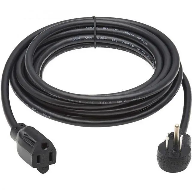 Alt view image 2 of 14 - Tripp Lite 15ft Power Extension Cord Right-Angle NEMA 5-15P to NEMA 5-15R