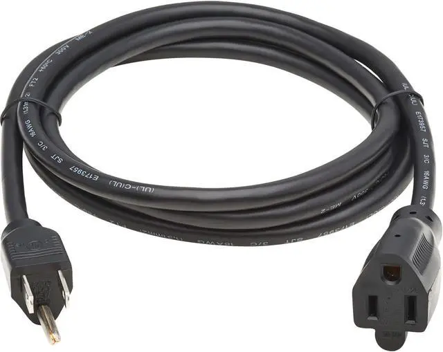 Alt view image 2 of 7 - Tripp Lite 6ft Power Extension Cord NEMA 5-15P to NEMA 5-15R Black P02200613A