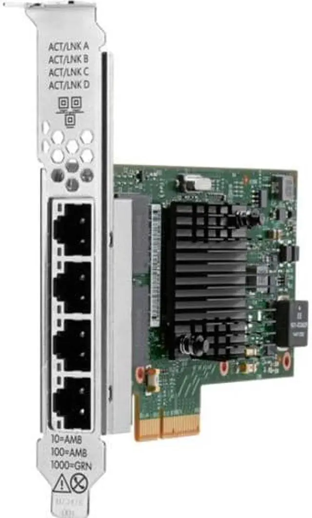 Alt view image 3 of 8 - HPE Broadcom BCM5719 Ethernet 1Gb 4-port Base-T Adapter for HPE - PCI Express 2.0 - 128 MB/s Data Transfer Rate - 4 Port(s) - 4 - Twisted Pair - 1000Base-T - Plug-in Card