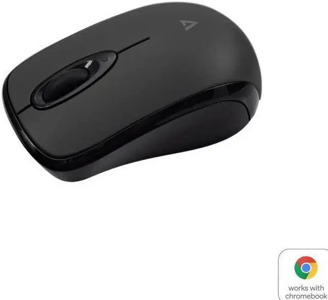 Alt view image 2 of 11 - V7 Bluetooth 5.2 Compact Mouse - Black, Works with Chromebook Certified - Optical - Wireless - Bluetooth - Black - 1000 dpi - 3 Button(s) - Symmetrical