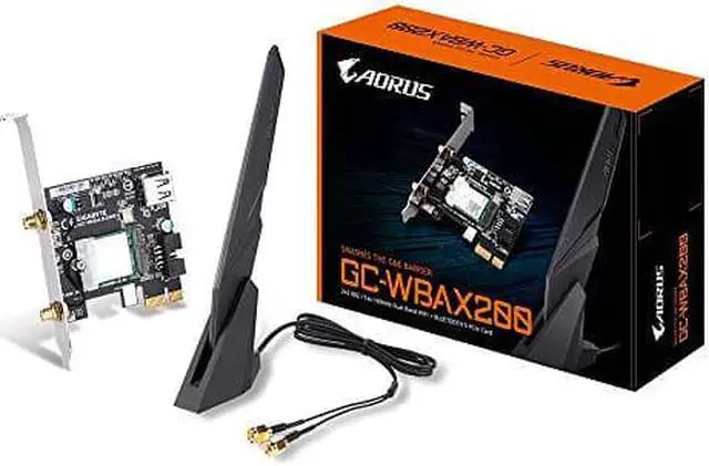 Alt view image 7 of 7 - gigabyte gc-wbax200 2x2 802.11ax dual band wifi + bluetooth 5 pcie expansion card