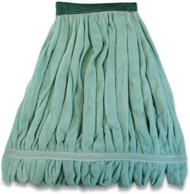 Alt view image 2 of 2 - O'Dell Split Microfiber Loop Mop Medium 14x14" 1.5" Headband Green MWTMGNB