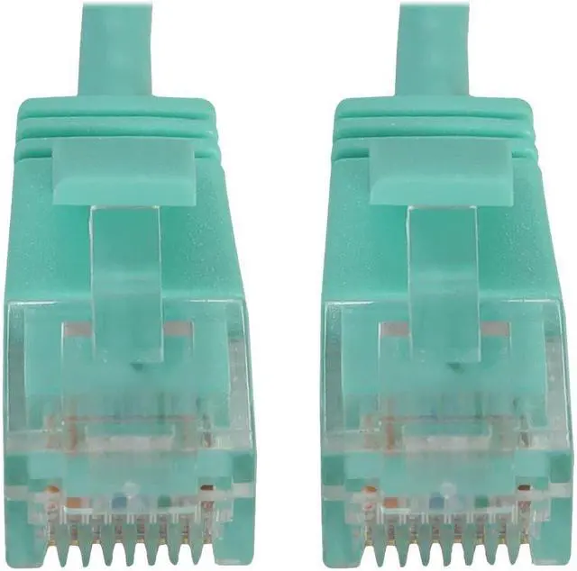 Main image of Tripp Lite Cat6a 10G Snagless Molded Slim UTP Ethernet Cable (RJ45 M/M), PoE, Aqua, 3 ft. (0.9 m) - 3 ft Category 6a Network Cable for Network Device, Switch, Patch Panel, Server, Router, Hub, Printer