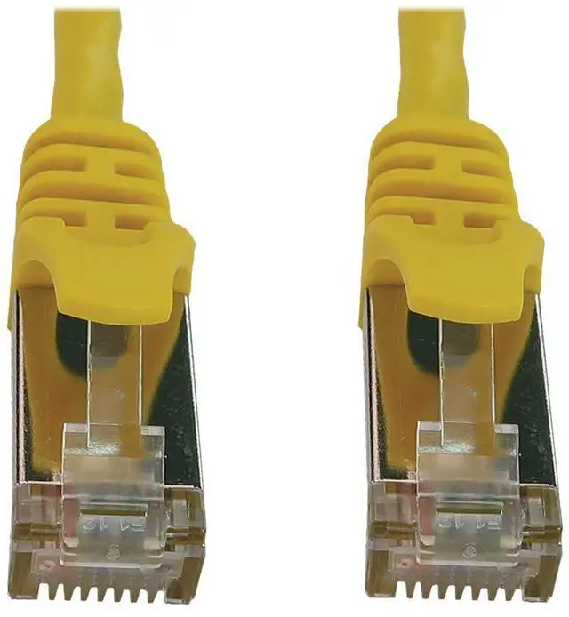 Alt view image 6 of 6 - Tripp Lite Cat6a 10G Snagless Shielded Slim STP Ethernet Cable (RJ45 M/M), PoE, Yellow, 1 ft. (0.3 m) - 1 ft Category 6a Network Cable for Network Device, Server, Switch, Router, Hub, Printer, Compute