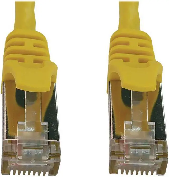 Alt view image 2 of 6 - Tripp Lite Cat6a 10G Snagless Shielded Slim STP Ethernet Cable (RJ45 M/M), PoE, Yellow, 3 ft. (0.9 m) - 3 ft Category 6a Network Cable for Network Device, Server, Switch, Router, Hub, Printer, Compute