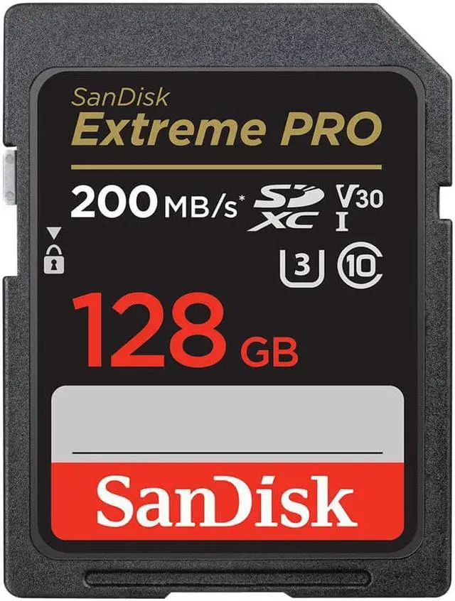 Alt view image 5 of 11 - SanDisk Extreme PRO 128 GB Class 3/UHS-I U3 V30 SDXC SDSDXXD128GANCIN