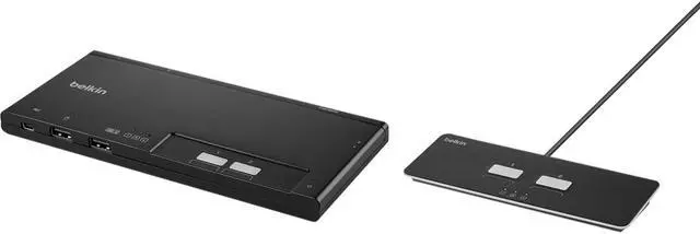 Alt view image 3 of 3 - Belkin 2-Port Dual Head DP Modular Secure KVM Switch PP4.0 F1DN202MODPP4