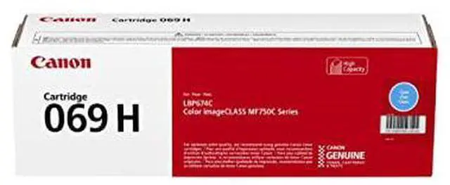 Alt view image 4 of 14 - Canon 069 Original High Yield Laser Toner Cartridge Cyan 1 Pack 5097C001