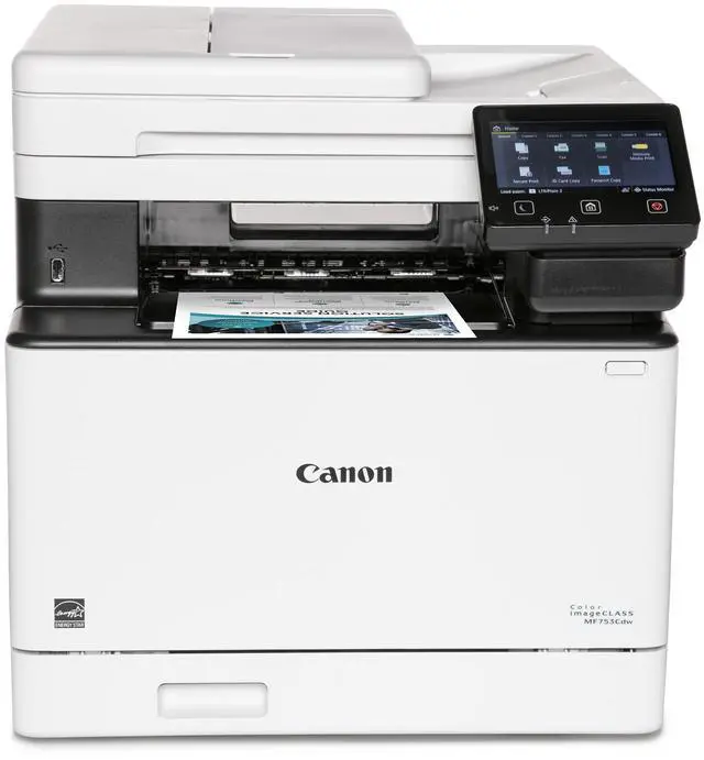 Alt view image 7 of 17 - Canon imageCLASS MF753Cdw Wireless Laser Multifunction Printer Color White