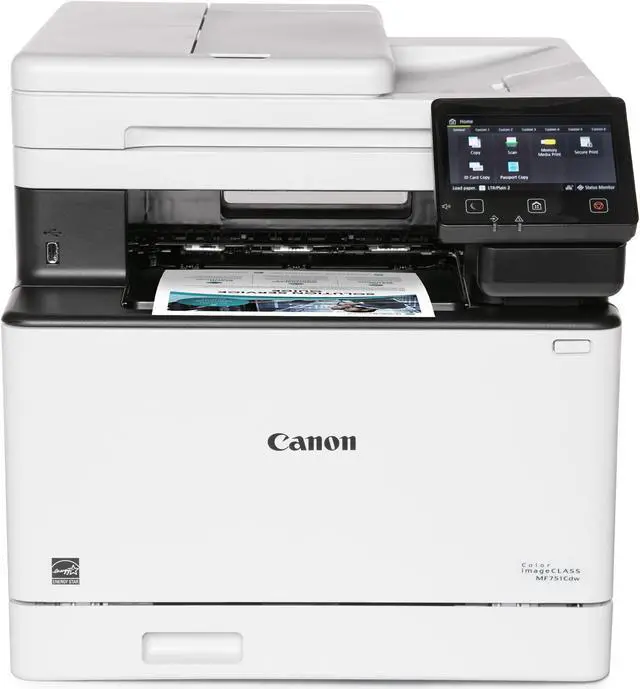 Alt view image 9 of 20 - Canon imageCLASS MF751Cdw Wireless Multifunction Laser Printer 5455C015
