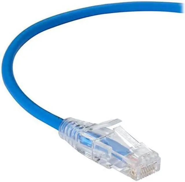 Alt view image 4 of 7 - Slim-Net 28-AWG CAT6 250-MHz Ethernet Patch Cable (UTP) - PVC, Snagless, Blue, 4