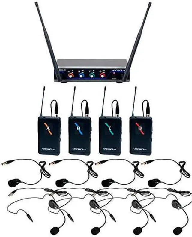 Main image of Digital-QUAD-B2 - Four Channel Wireless Headset & lapel Mic System Mic-on-Chip Technology