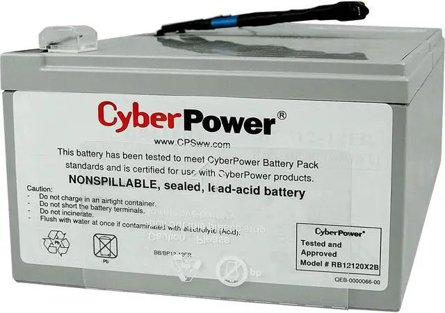 Alt view image 8 of 8 - CyberPower RB12120X2B Battery Pack for PR1000LCD, 18-Mo WTY