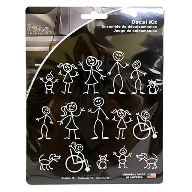 Alt view image 2 of 4 - Chroma 5309 Stick People Decal Kit, 16 piece