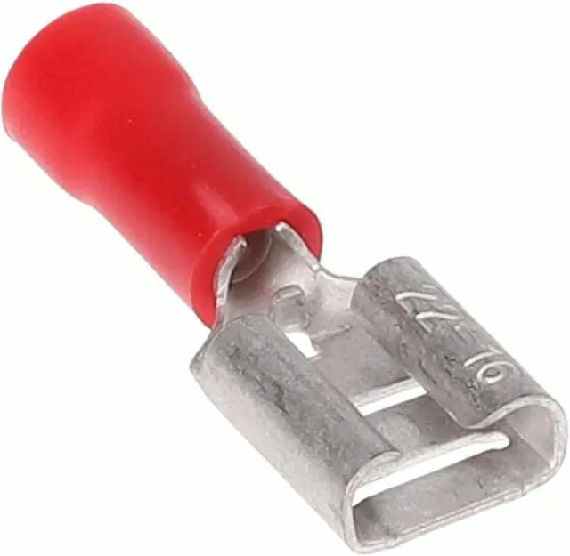 Alt view image 5 of 7 - Install Bay RVFD187 Red Vinyl 22-18 Gauge .187 Female Quick Disconnect (100/pk)