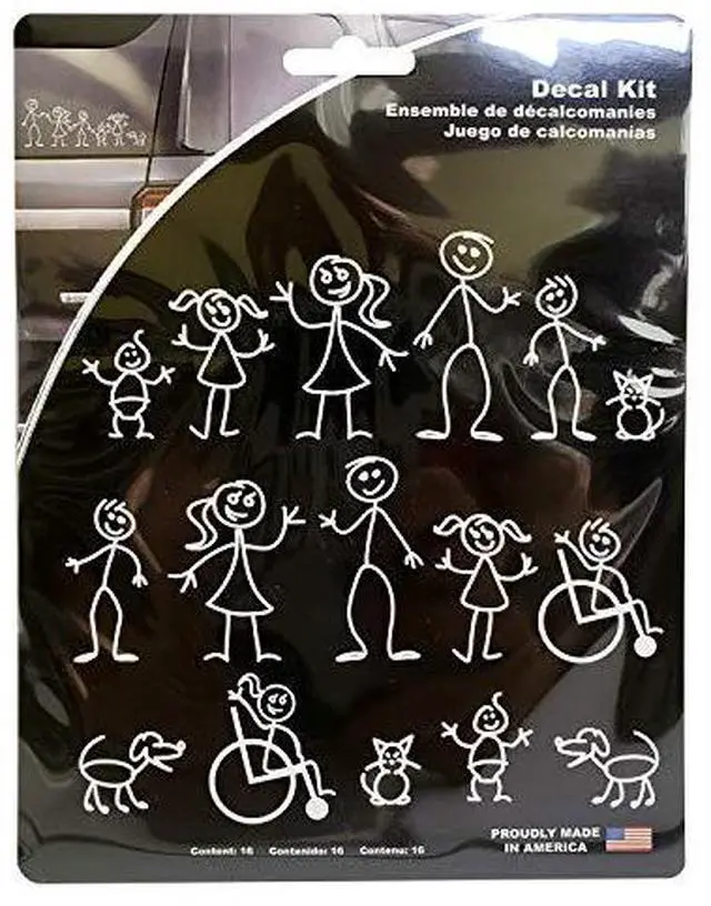 Alt view image 3 of 4 - Chroma 5309 Stick People Decal Kit, 16 piece