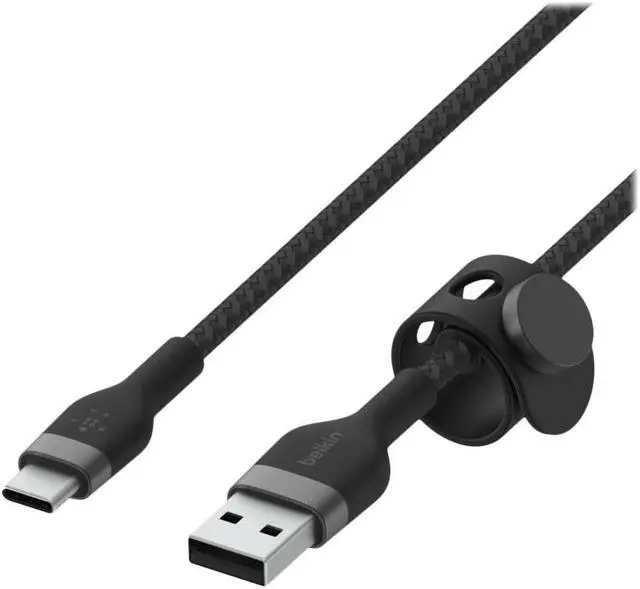 Alt view image 3 of 3 - Belkin CAB010bt2MBK Black BoostCharge Pro Flex USB-A to USB-C Cable