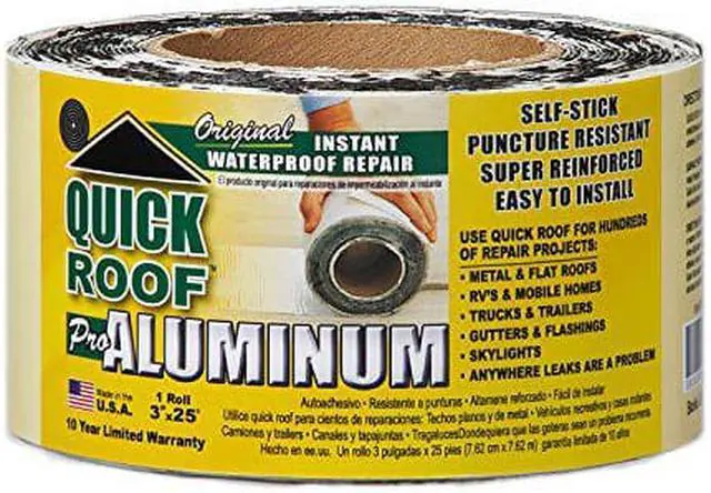 Alt view image 7 of 8 - QR325 Roof Seal Tape, Aluminum, 3-In.  x 25-Ft. - Quantity 1