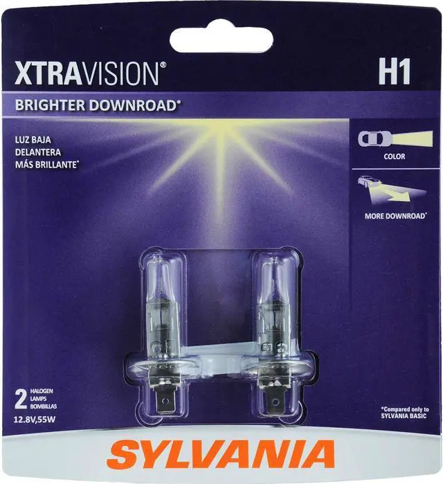 Alt view image 3 of 3 - 2-PK SYLVANIA H1 XtraVision Headlight Automotive Bulb