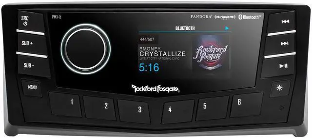 Alt view image 9 of 14 - Rockford Fosgate PMX-5CAN Punch Marine ATV Boat Satellite Digital Media Receiver