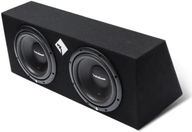 Alt view image 4 of 7 - Rockford Fosgate R2-2X10 10 Inch Loaded Subwoofer Enclosure 2 Ohm Impedance