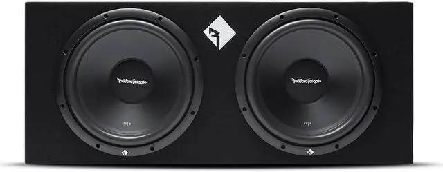Alt view image 8 of 9 - Rockford Fosgate R2-2X12 12 Inch Loaded Subwoofer Enclosure 2 Ohm Impedance