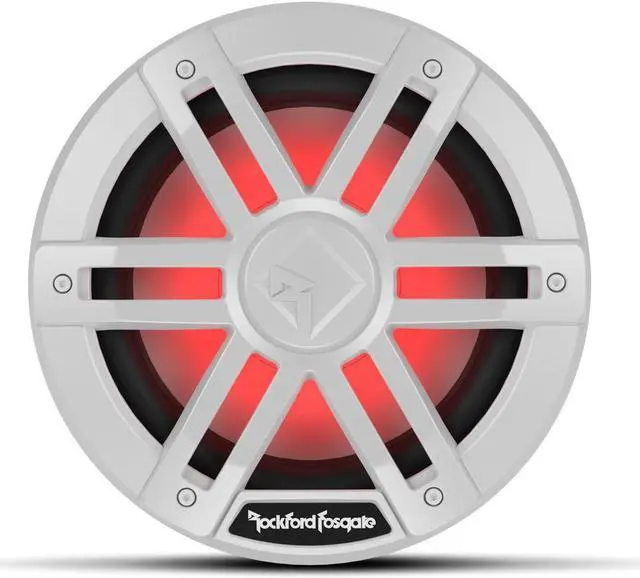 Alt view image 4 of 4 - Rockford Fosgate M1D2-8 8'' Color Optix marine subwoofer, white grille