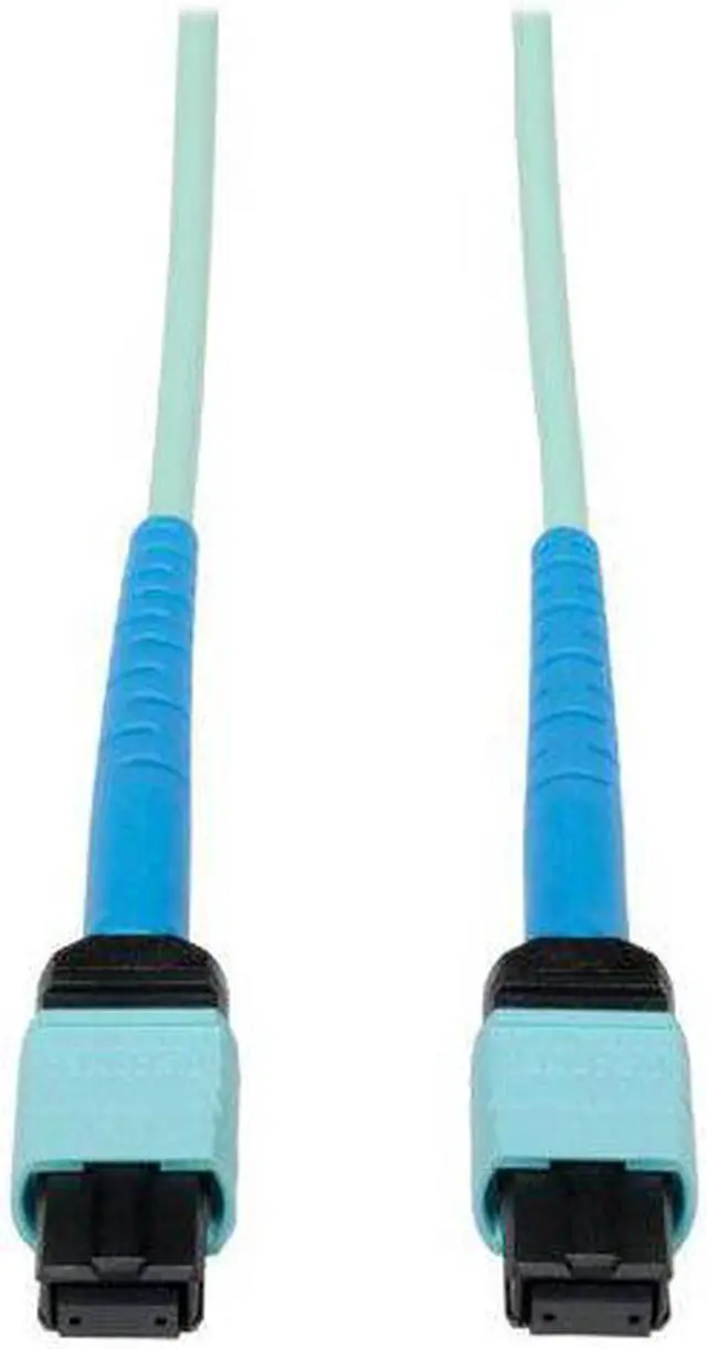 Alt view image 5 of 7 - Tripp Lite 2 Meter MTP / MPO Patch Cable, 24 Fiber, 100GbE Aqua OM3 Plenum
