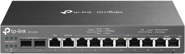 TP-Link ER7212PC Omada Gigabit VPN Router with PoE+ Ports and