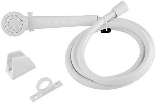 Alt view image 2 of 2 - Dura Faucet RV Single Function Shower Head and Hose - White