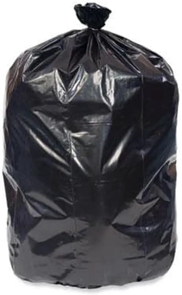 Alt view image 2 of 2 - Eco Strong Plus Can Liners 33 gal 1 mil 33" x 39" Black Perforated Roll 150/Carton PCRL3339XHK