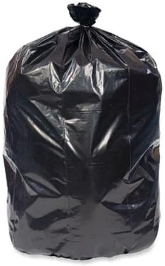 Alt view image 2 of 2 - Eco Strong Plus Can Liners 60 gal 1.7 mil 38" x 58" Black Perforated Roll 100/Carton PCRL385820K