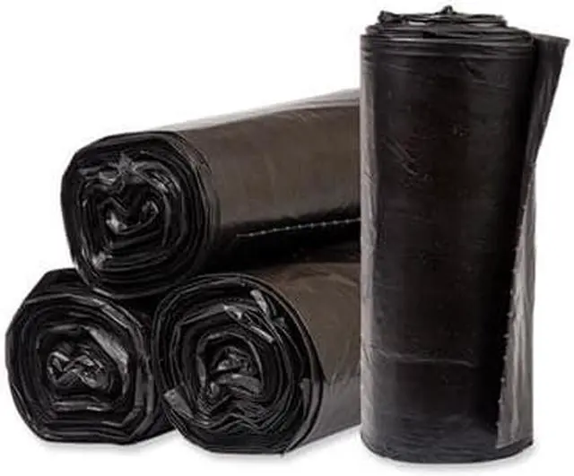 Alt view image 2 of 2 - Eco Strong Plus Can Liners 40 gal 1.7 mil 40" x 46" Black Perforated Roll 100/Carton PCRL404620K