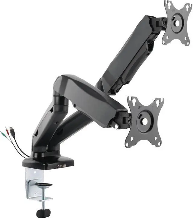 Main image of lorell 99801 dual-monitor mounting arm, black