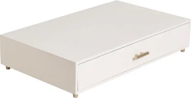Main image of u brands juliet monitor stand, office organization supplies, white and gold, 1 count